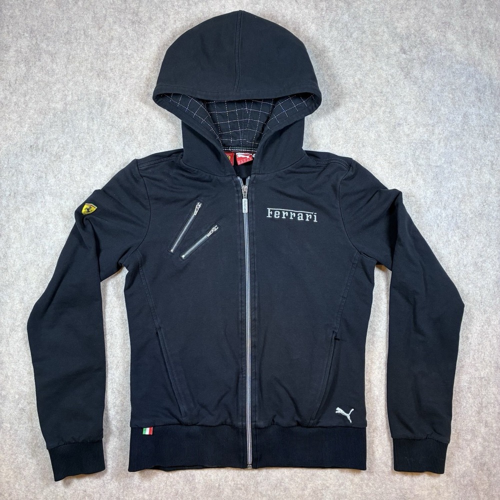 Puma Ferrari Scuderia Racing Jacket Boys M Full Zip Hoodie Italia Formula F1